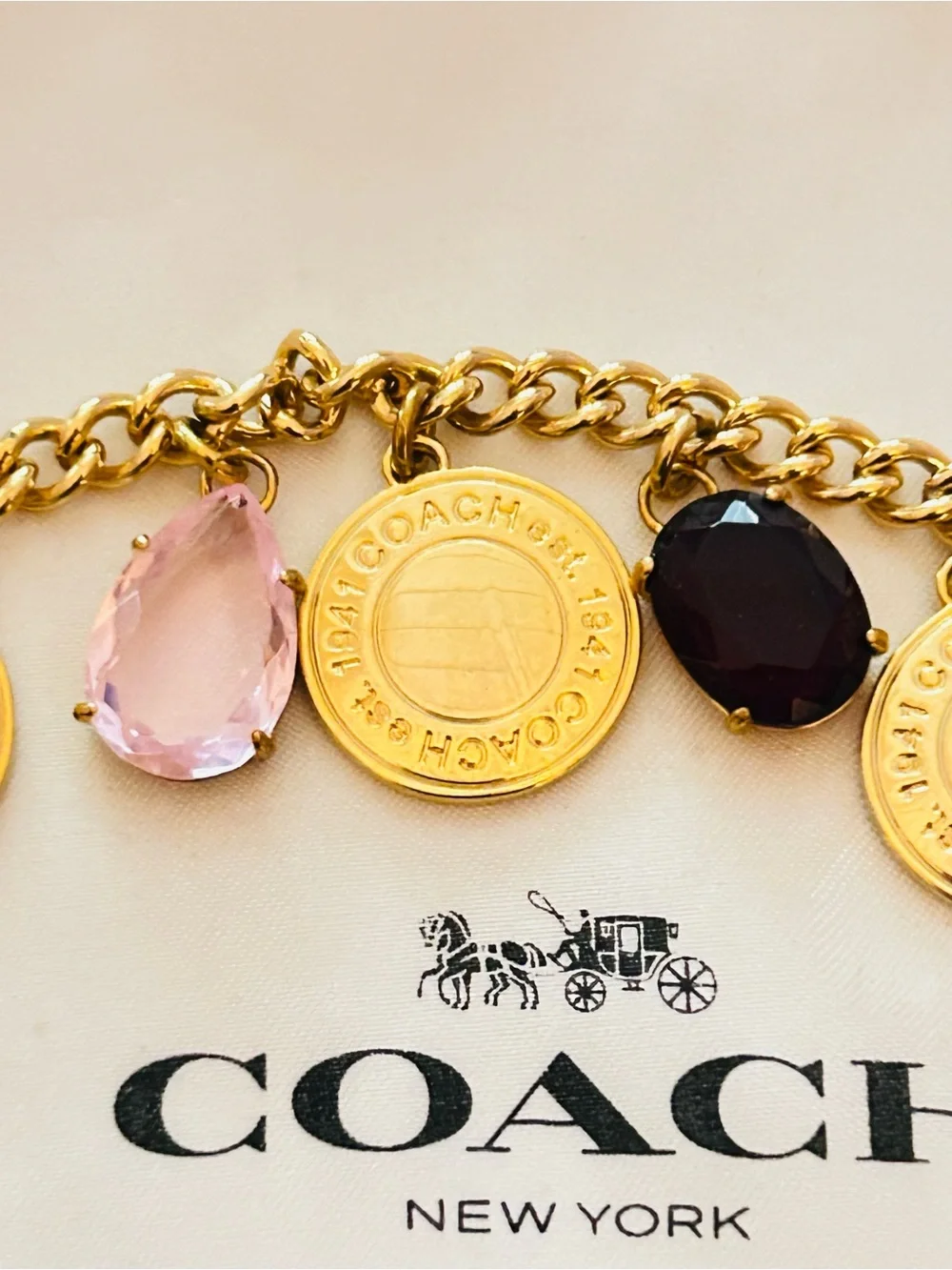 VINTAGE EXTREMELY RARE Coach 1941 Swag Bag Charm/ Keychain/ Bracelet - Picture 5 of 16